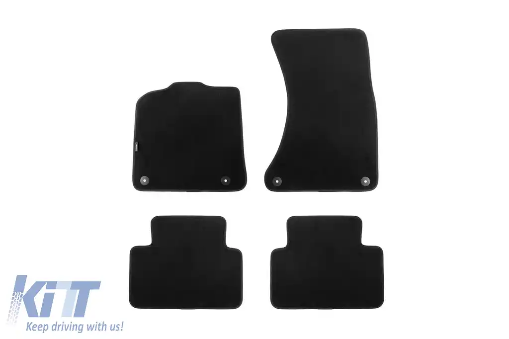 Tălpi textile cu trei straturi potrivite pentru Porsche Macan 2014-2020, set de 4 bucăți, negre