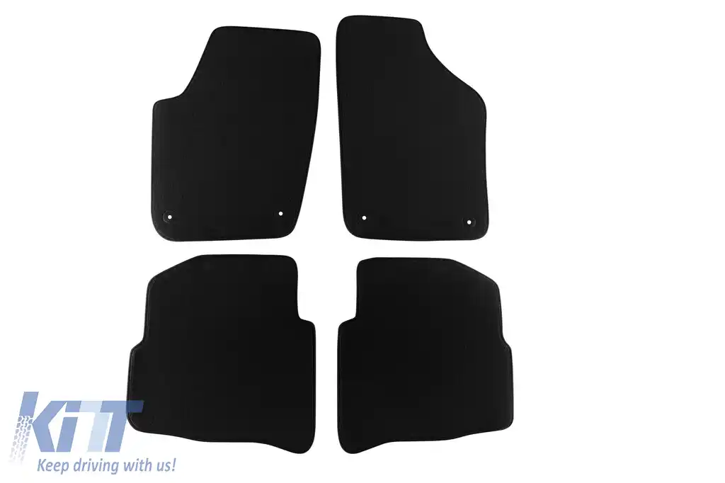 Tălpi textile cu trei straturi potrivite pentru Seat Ibiza, Cordoba 2002-2008, set de 4 bucăți, negru