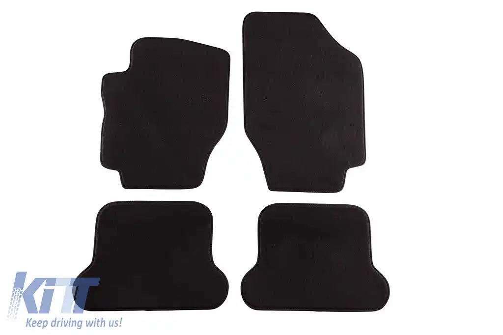 Tălpi textile cu trei straturi potrivite pentru Peugeot 307 CC 2003-2009, set de 4 bucăți, negre