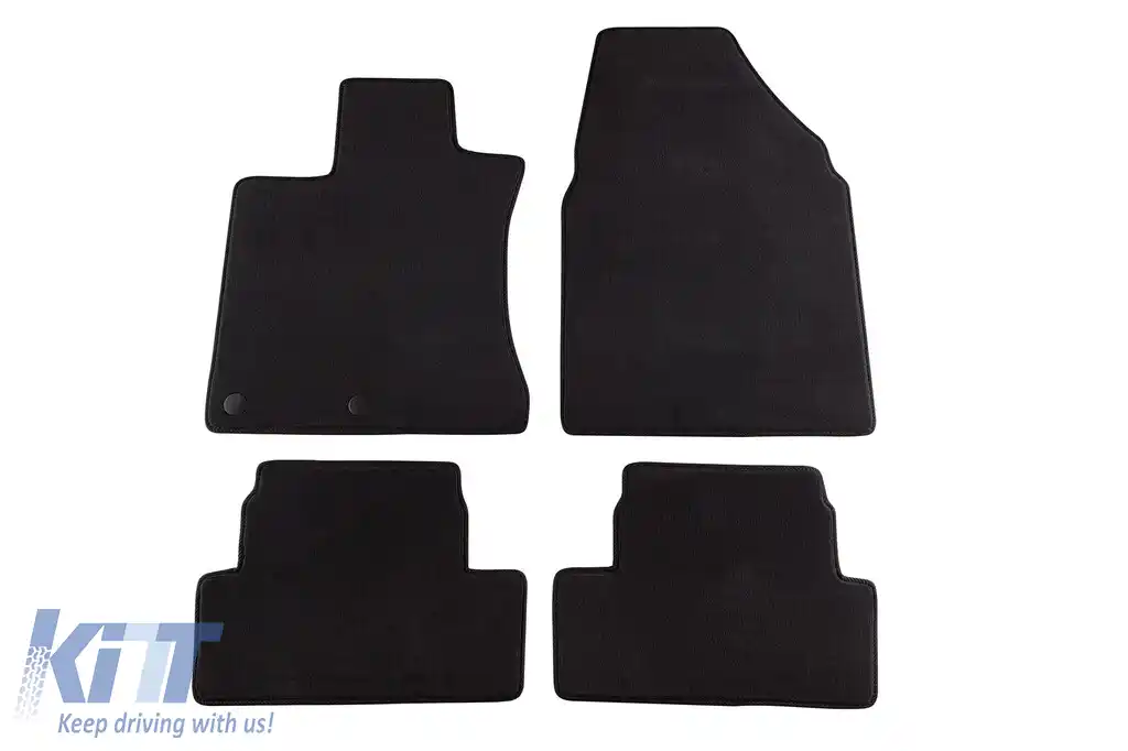 Tălpi textile cu trei straturi, potrivite pentru NISSAN QASHQAI 2007-2014, set de 4 bucăți, negru
