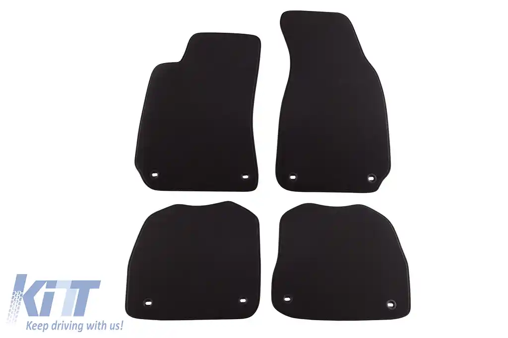 Tălpi textile cu trei straturi, potrivite pentru Skoda Superb 2002-2008, set de 4 bucăți, negre
