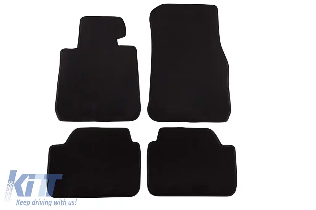 Tălpi textile cu trei straturi, potrivite pentru BMW Seria 1 F20, F21 2011-2019, Seria 2 F22 după 2014, set de 4 bucăți, negru