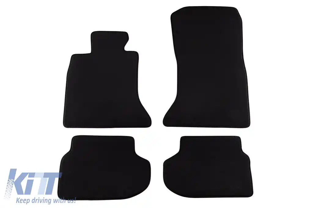 Tălpi textile cu trei straturi potrivite pentru BMW Seria 5 F10 sedan, F11 touring 2013-2017, set de 4 bucăți, negru