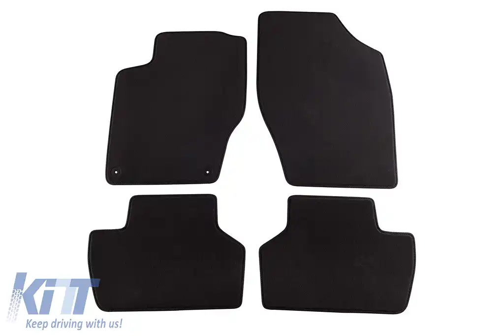 Tălpi textile cu trei straturi, potrivite pentru Citroen C4 2010-2020, DS4 2011-2018, set de 4 bucăți, negre