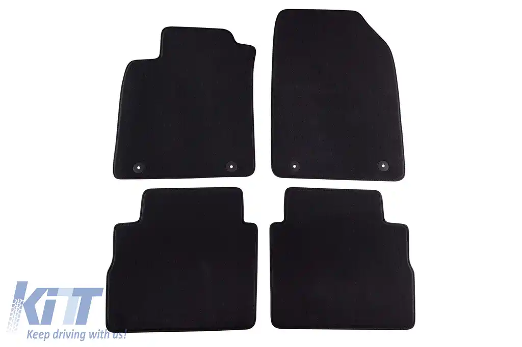 Tălpi textile cu trei straturi, potrivite pentru Opel Vectra C combi 2003-2009, set de 4 bucăți, negre