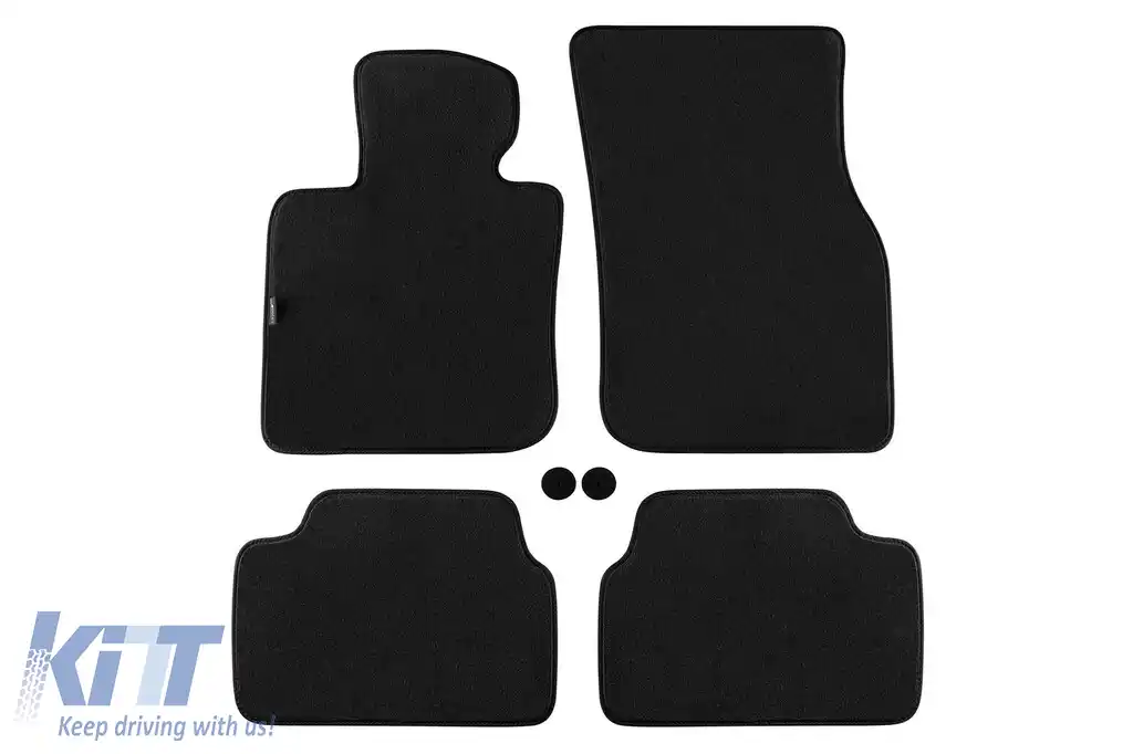 Tălpi textile cu trei straturi, potrivite pentru Mini Cooper F55 după 2014, set de 4 bucăți, negre