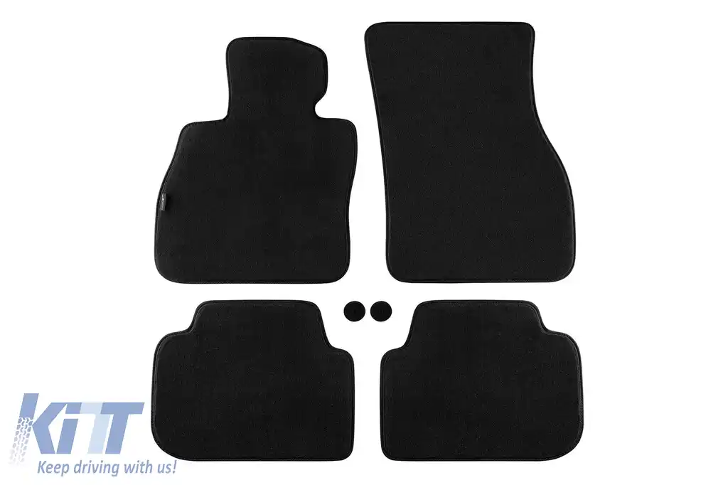 Tălpi textile cu trei straturi, potrivite pentru Mini Clubman F54 după 2015, set de 4 bucăți, negre