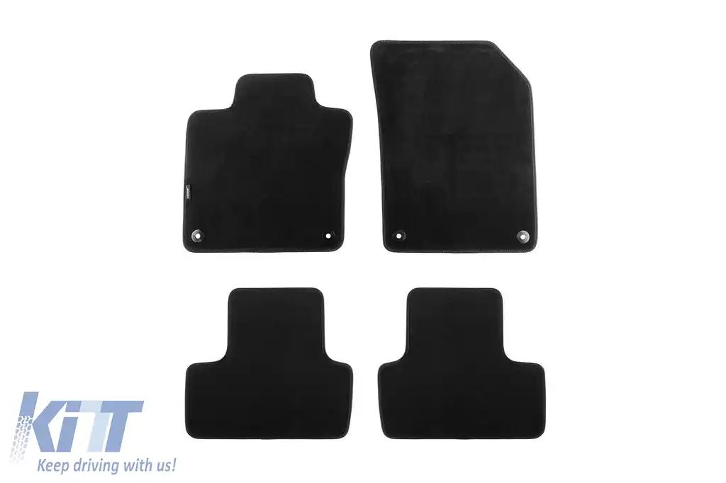 Tălpi textile cu trei straturi, potrivite pentru Volvo XC60 după 2017, set de 4 bucăți, negre