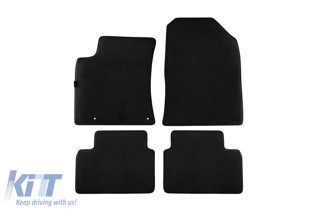 Tălpi textile cu trei straturi, potrivite pentru Kia Ceed, Pro Ceed, XCeed după 2018, set de 4 bucăți, negre