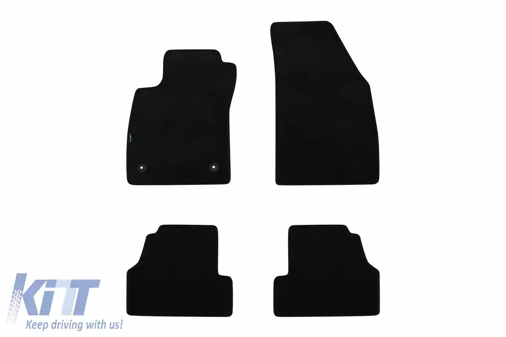 Tălpi textile cu trei straturi, potrivite pentru Opel Mokka 2012-2019, Mokka X 2016-2019, set de 4 bucăți, negru