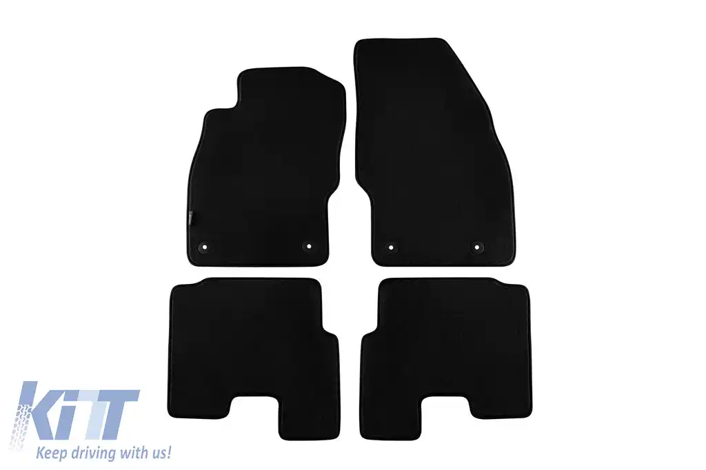 Tălpi textile cu trei straturi, potrivite pentru Opel Adam 2013-2019, set de 4 bucăți, negre