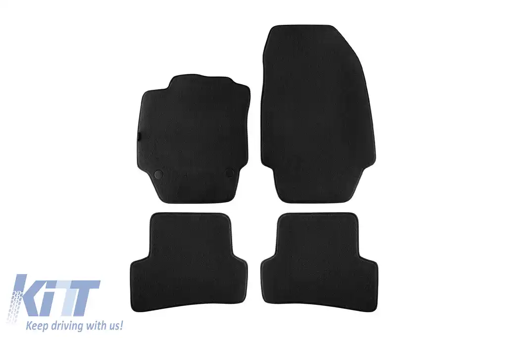 Tălpi textile cu trei straturi potrivite pentru Renault Captur 2013-2019, set de 4 bucăți, negre
