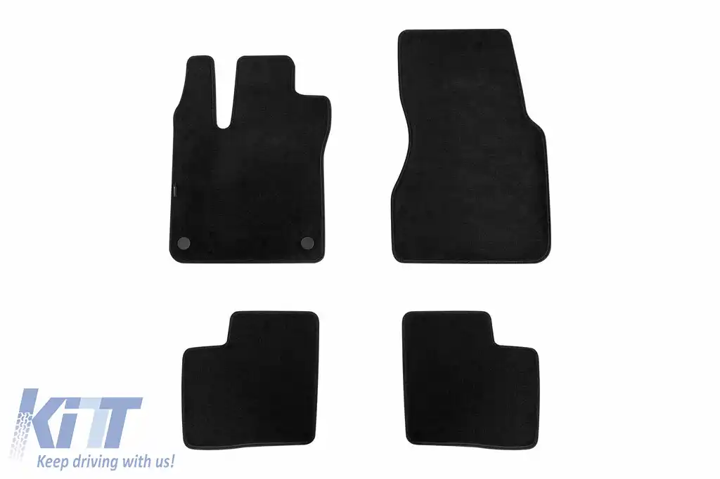 Tălpi textile cu trei straturi, potrivite pentru Renault Twingo după 2014, set de 4 bucăți, negre