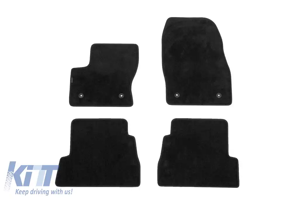 Tălpi textile cu trei straturi, potrivite pentru Ford Kuga 2015-2020, set de 4 bucăți, negre