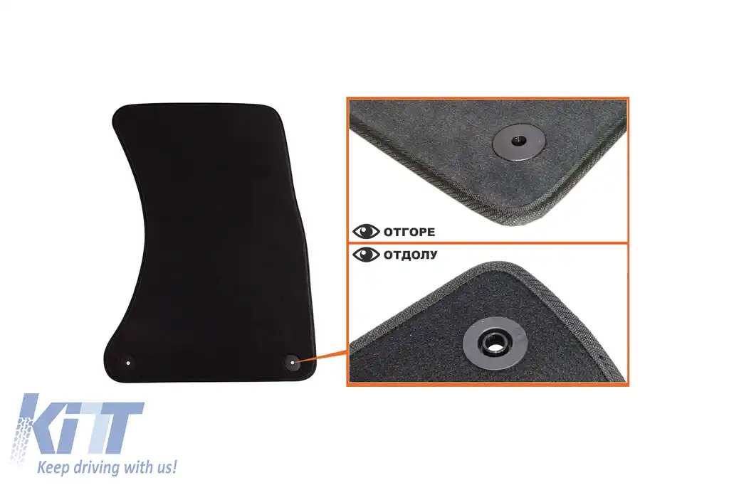 Tălpi textile cu trei straturi, potrivite pentru Audi Q5 2008-2016, set de 4 bucăți, negre-image-6242857