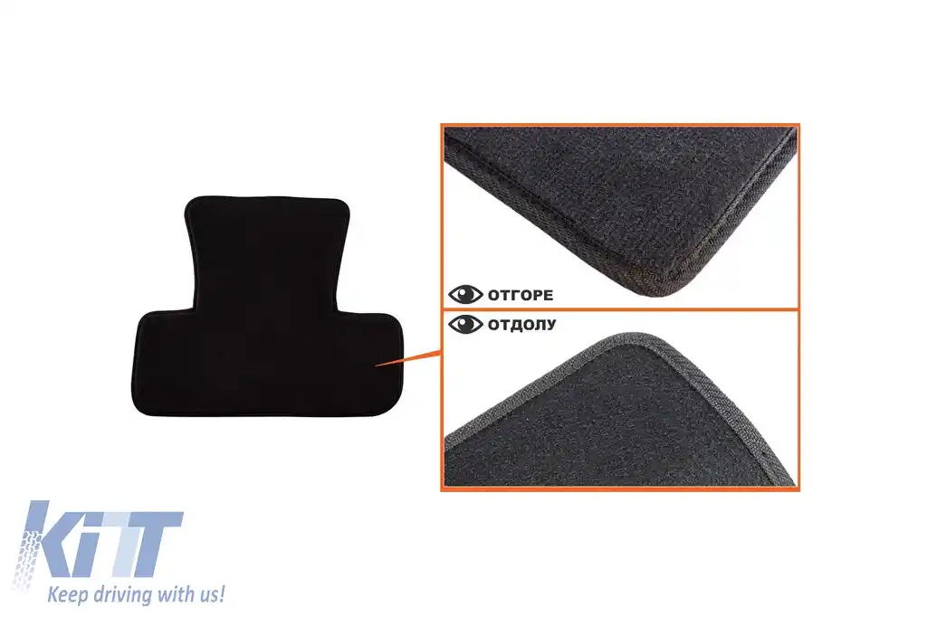 Tălpi textile cu trei straturi, potrivite pentru Audi Q5 2008-2016, set de 4 bucăți, negre-image-6242858