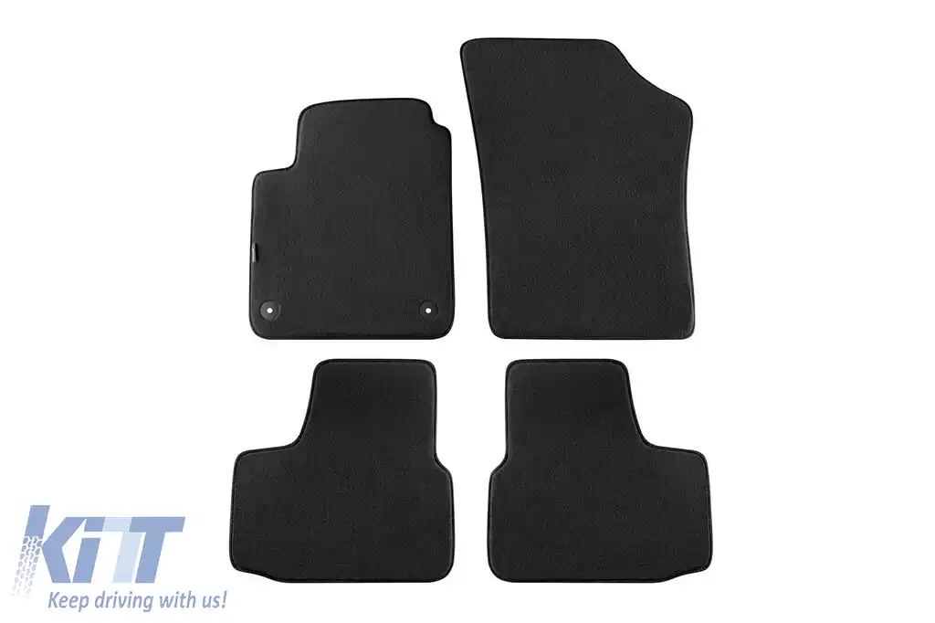 Tălpi textile cu trei straturi, potrivite pentru VW UP după 2011, Cross UP după 2013, set de 4 bucăți, negru