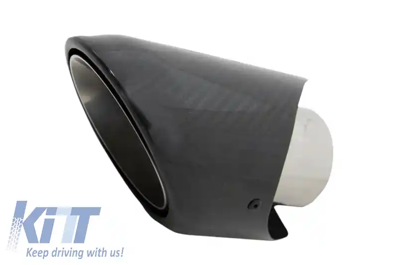 Toba Ornament Sistem de evacuare Carbon Fiber Finisaj Lucios Inlet 6.2cm