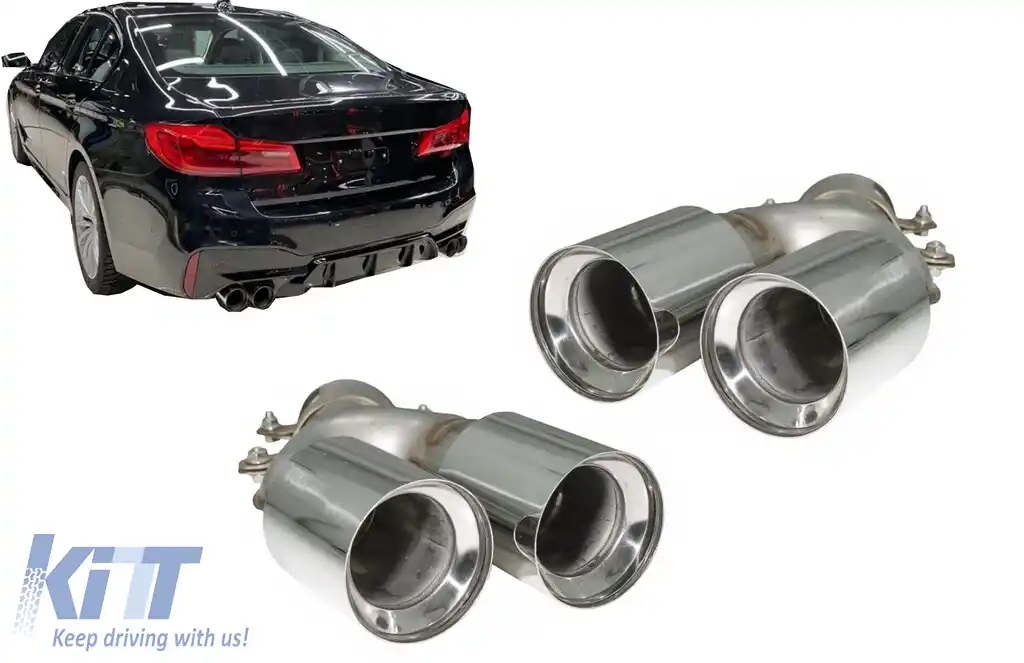 Tobe Ornamente compatibil cu BMW Seria 5 G30 G31 G38 (2016-2020) Seria 6 G32 (2016-2020) 540i Design Crom