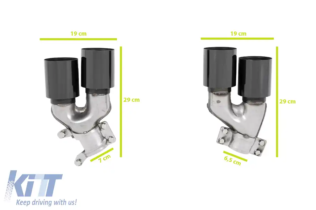 Tobe Ornamente compatibil cu BMW Seria 5 G30 G31 G38 (2016-2020) Seria 6 G32 (2016-2020) 540i Design Negru-image-6127521