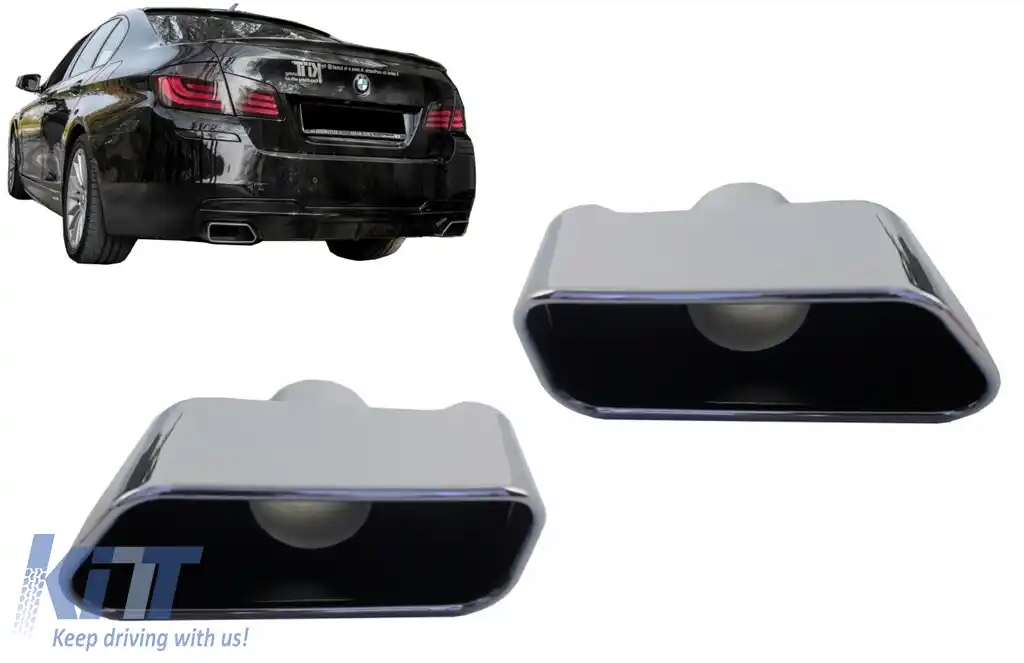 Tobe Ornamente prntru Sistemul de Evacuare compatibil cu BMW 5 Series F10 F11 (2011-2017) Sport Performance Design