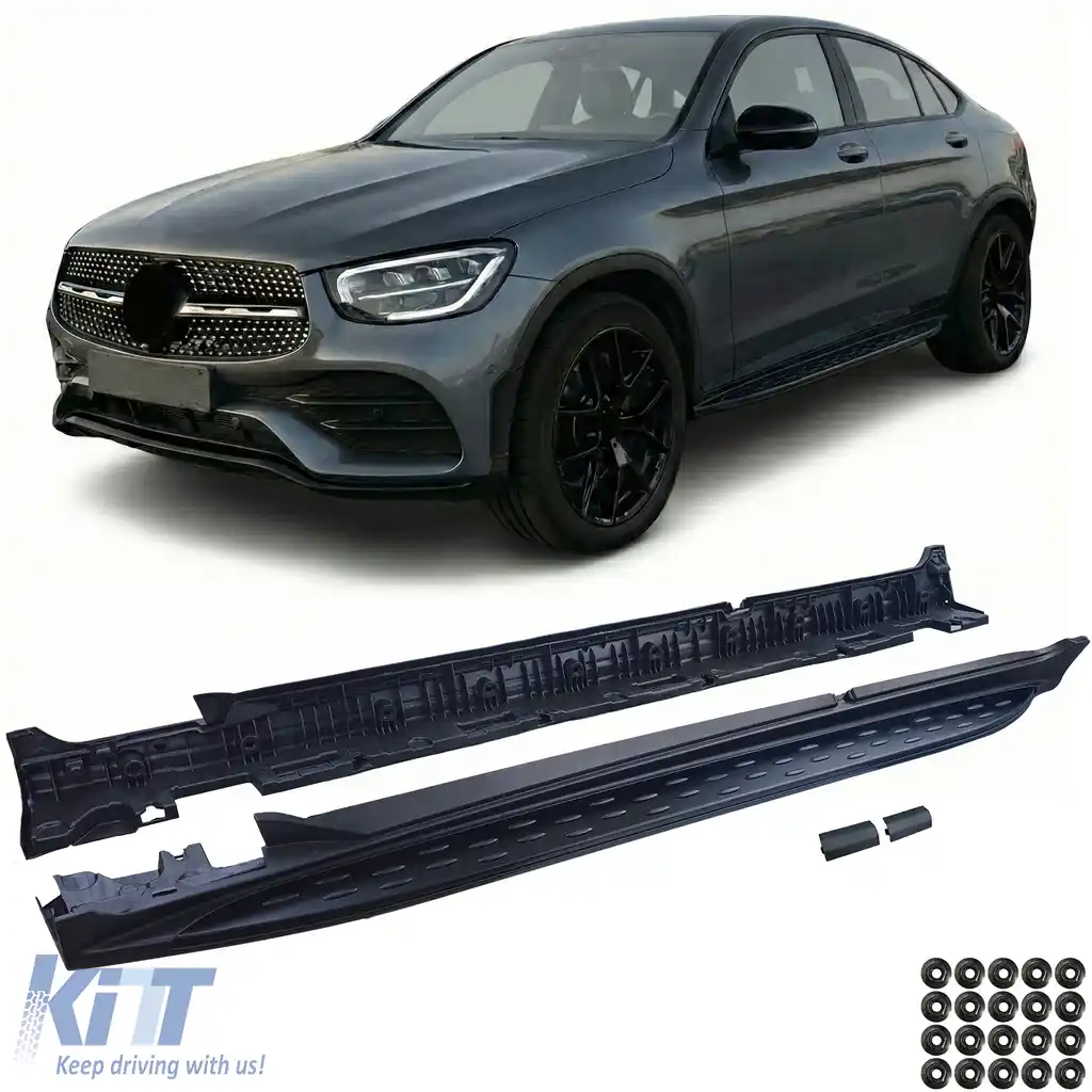 Trepte de acces din aluminiu OE Style Black Edition cu ABE !! potrivite pentru Mercedes GLC Coupe C253