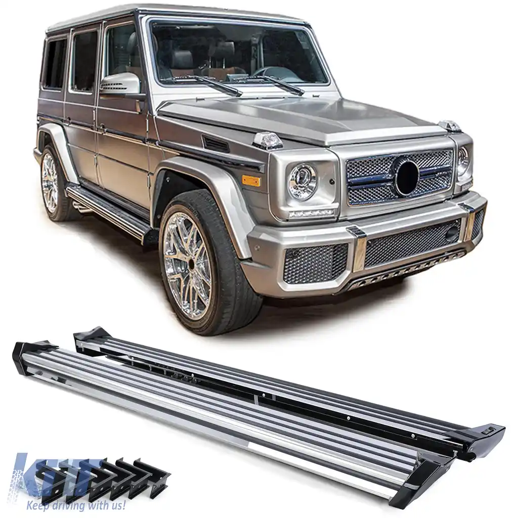 Trepte de acces din oțel inoxidabil stil OE, potrivite pentru Mercedes G-Class model W463 89-15