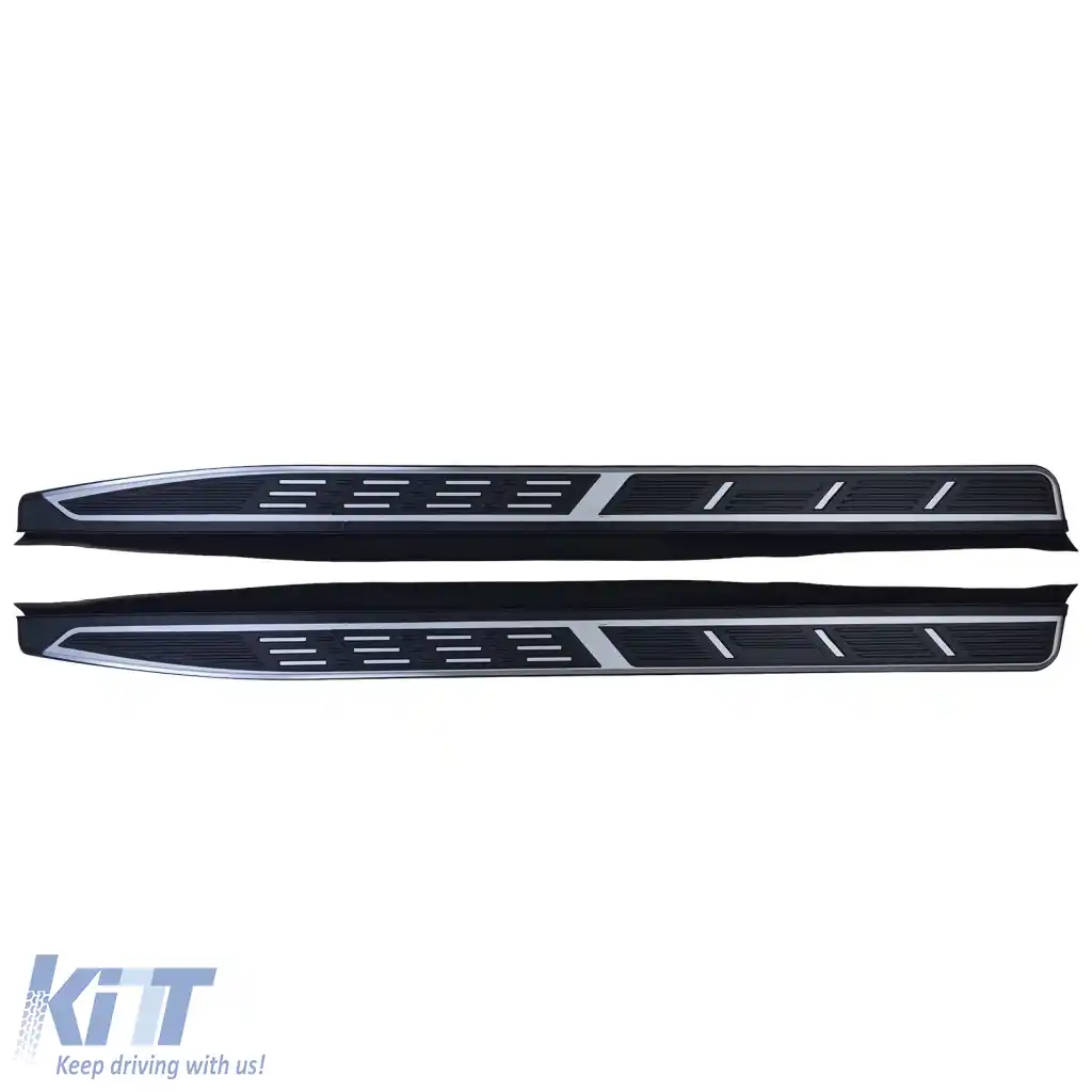 Trepte de acces protecție laterală OE Style2 Negru Aluminiu potrivite pentru Peugeot 3008 2016-2023-image-6278631