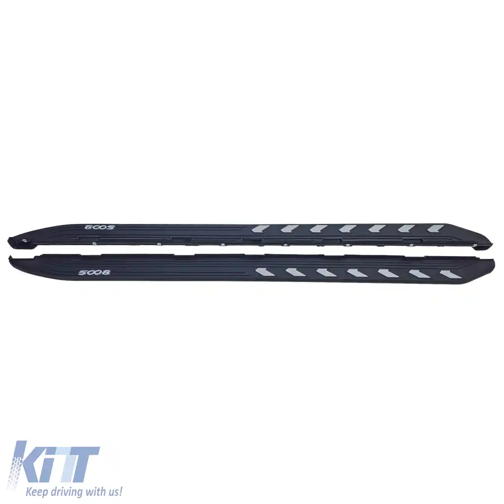 Trepte de acces protecție laterală stil OE negru potrivite pentru Peugeot 5008 2017-2024-image-6265966