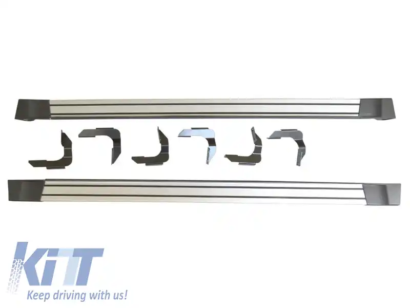 Trepte din aluminiu potrivite pentru Nissan Navara D40 2010-2015, cabină dublă