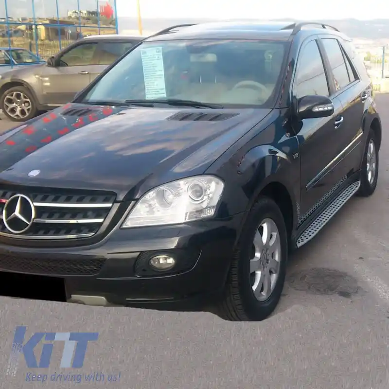 Trepte laterale, bare de protecție, potrivite pentru Mercedes-Benz ML-Class (W164) 05-11 2 buc.-image-6298745