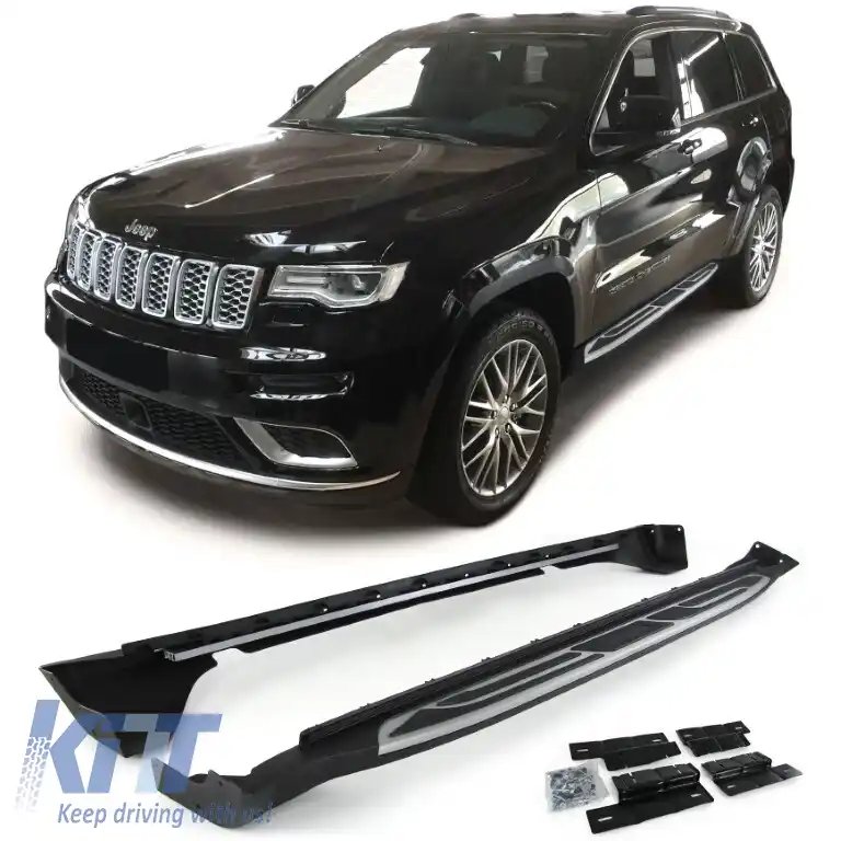 Trepte laterale din aluminiu Protecție laterală stil OE potrivite pentru Jeep Grand Cherokee WK2 10-17