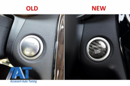 Trim Interior Consola si Ornament Buton Pornire compatibil cu Mercedes C-Class W205 (2015-2017) Carbon Fiber Style LHD-image-6064272