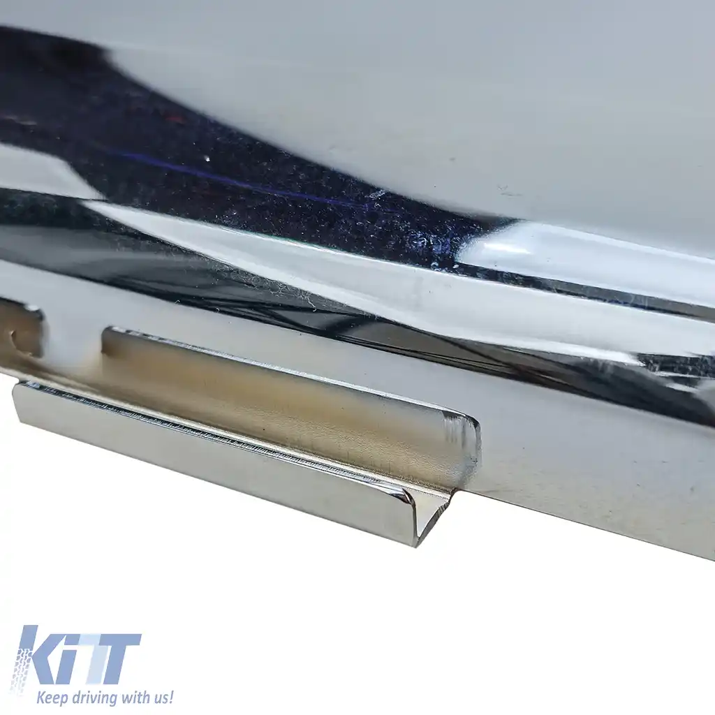 Trimmuri cromate bara fata EU 1.8mm 3-piese potrivite pentru Mercedes SL R107 71-89-image-6204916