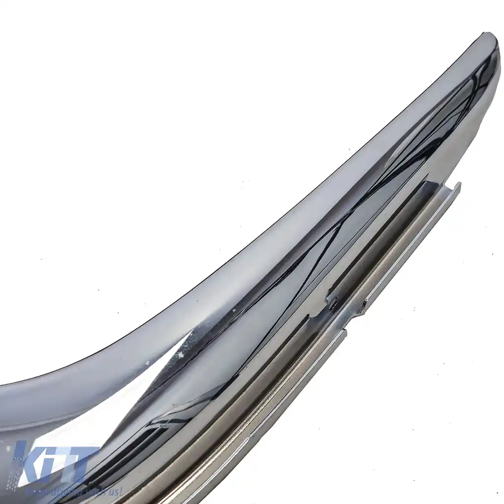 Trimmuri cromate bara fata EU 1.8mm 3-piese potrivite pentru Mercedes SL R107 71-89-image-6204918