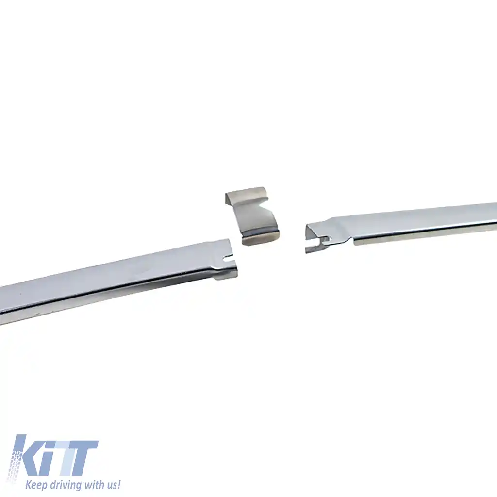 Trimmuri cromate bara fata EU 1.8mm 3-piese potrivite pentru Mercedes SL R107 71-89-image-6204920