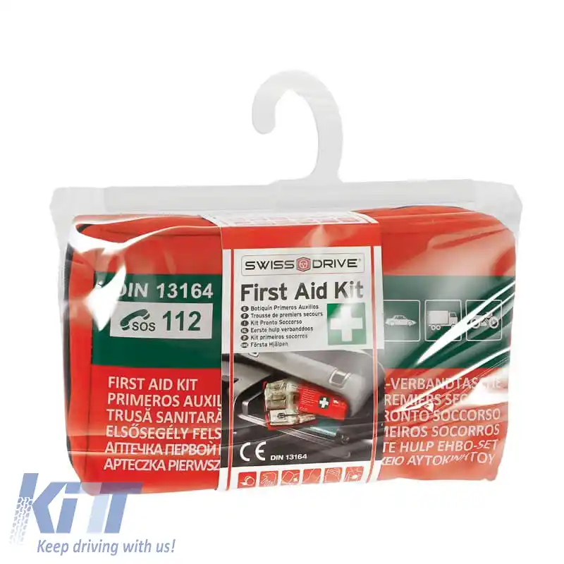 Trusă de Prim Ajutor DIN 13164 24.5 x 16 x 7 cm Auto+ cu 39 Articole 2707300-image-6324214