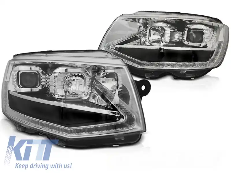 TUBUL DE FARURI LUMINĂ CHROME DRL SEQ potrivit pentru VW T6 15-19