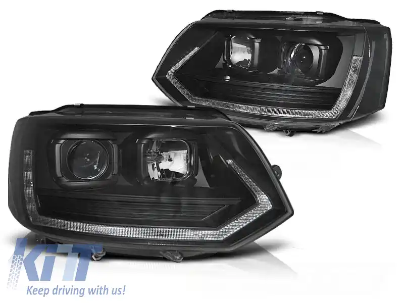 TUBUL DE FARURI LUMINĂ T6 ASPECT NEGRU DRL SEQ potrivit pentru VW T5 10-15