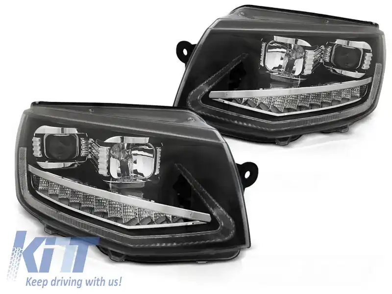 TUBUL DE FARURI LUMINA DRL NEAGRĂ SEQ potrivit pentru VW T6 15-19