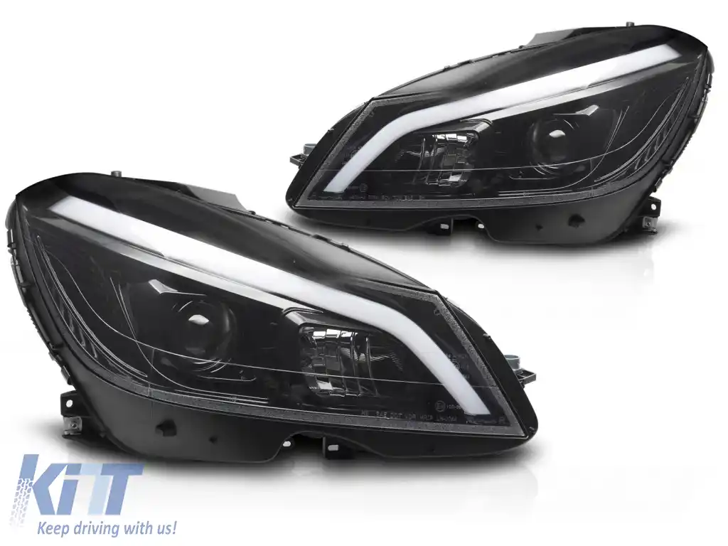 TUBURI FARURI LED NEGRU LUCIOS SEQ DRL potrivit pentru MERCEDES W204 11-14