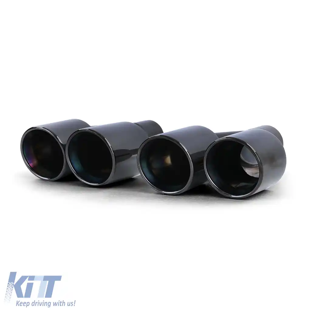 Tăvițe de eșapament duale cu aspect sport negru, potrivite pentru BMW Seria 5 F10 F11, Seria 6 F12 F13-image-6257467