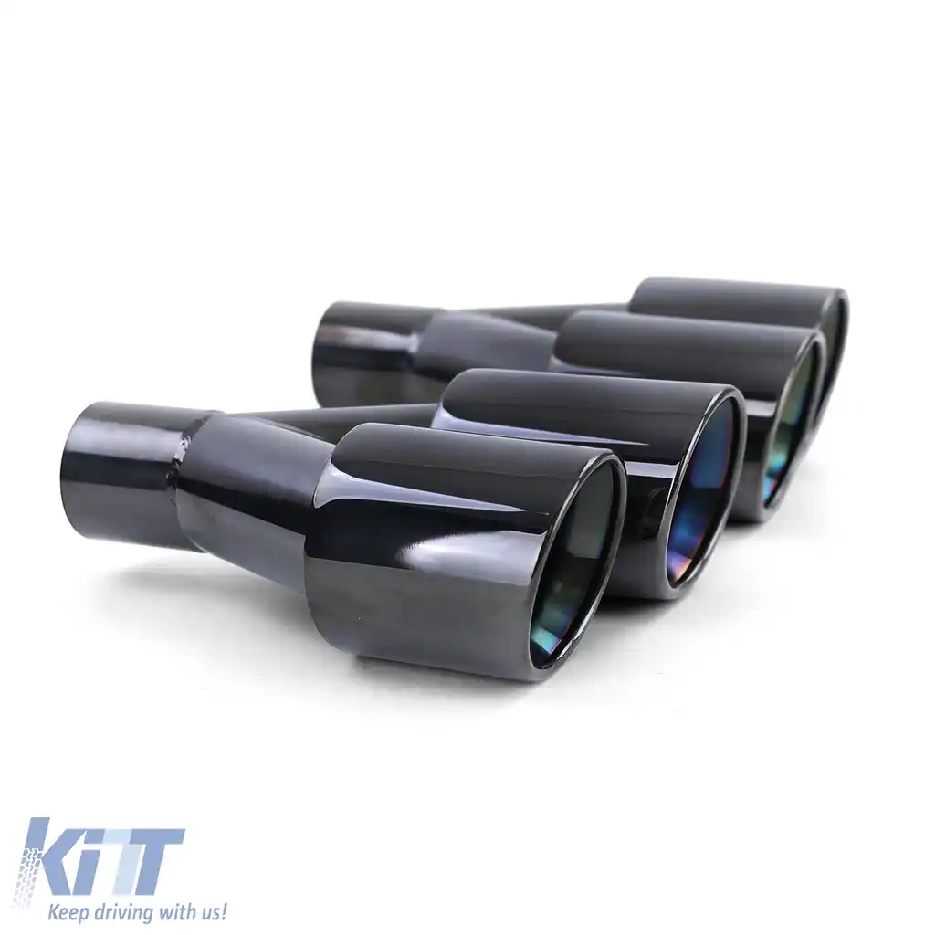 Tăvițe de eșapament duale cu aspect sport negru, potrivite pentru BMW Seria 5 F10 F11, Seria 6 F12 F13-image-6257468