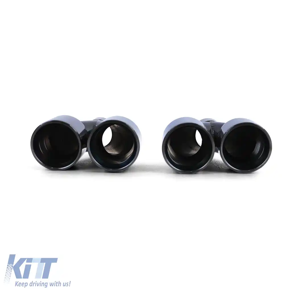 Tăvițe de eșapament duale cu aspect sport negru, potrivite pentru BMW Seria 5 F10 F11, Seria 6 F12 F13-image-6257469