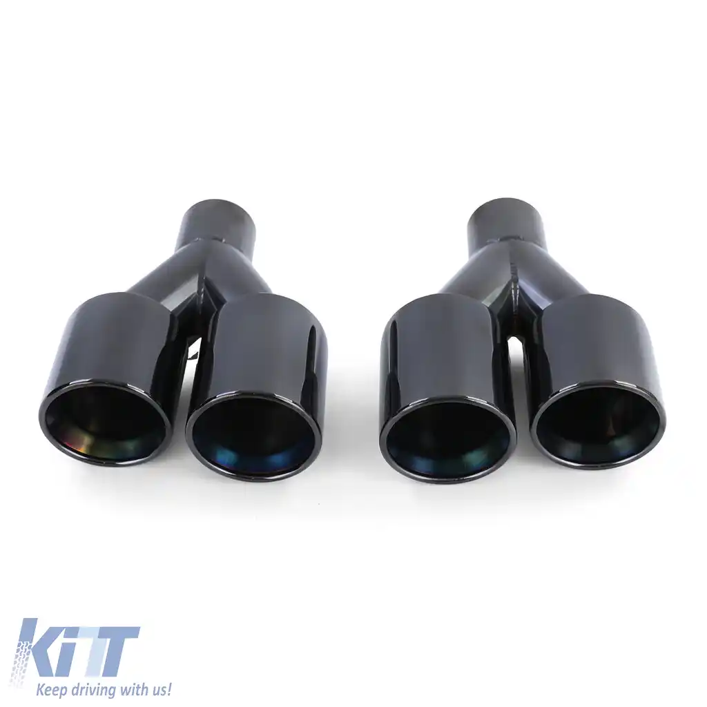 Tăvițe de eșapament duale cu aspect sport negru, potrivite pentru BMW Seria 5 F10 F11, Seria 6 F12 F13-image-6257470