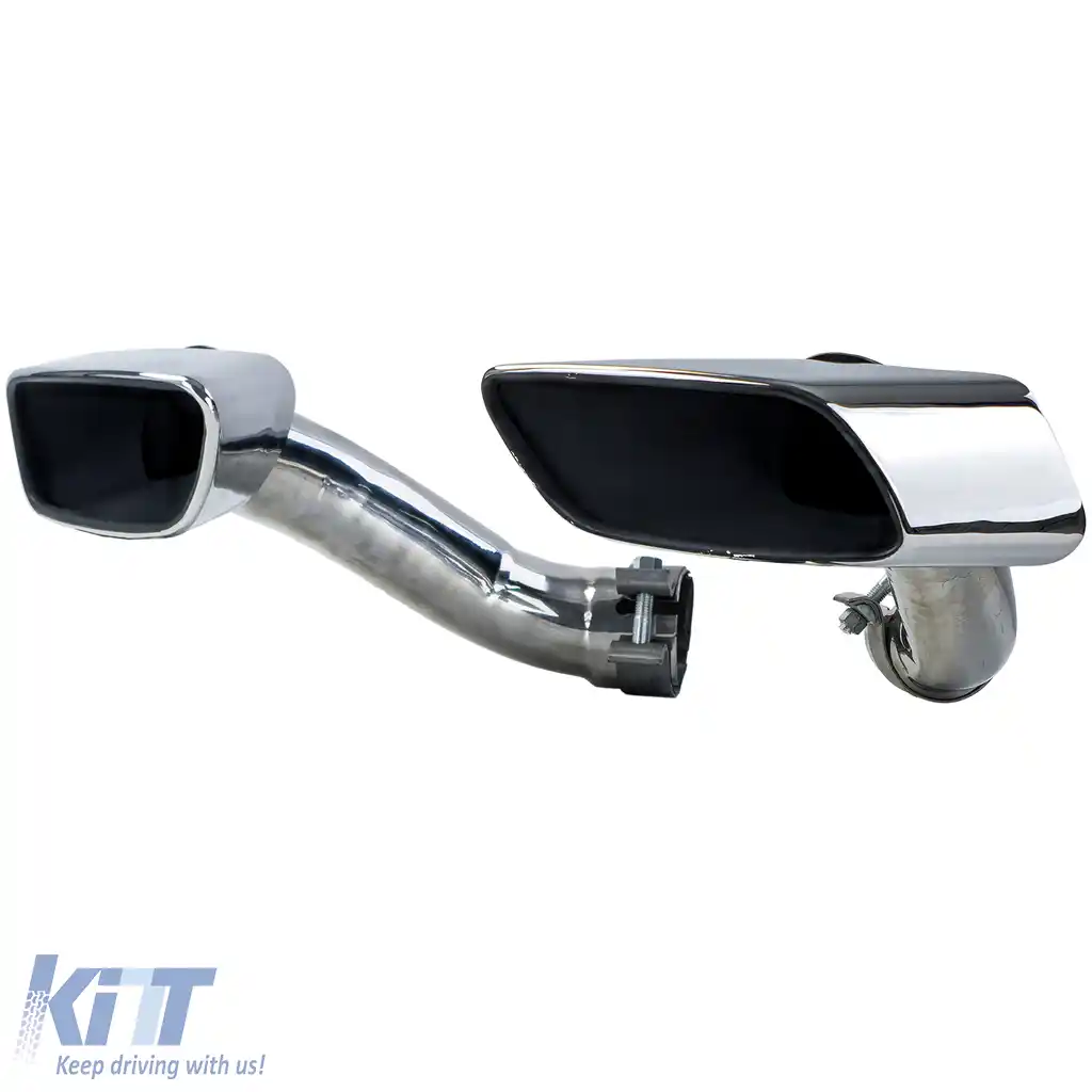Tăvițe de eșapament pătrate M50 look din oțel inoxidabil, potrivite pentru BMW X6 30d 40d E71 08-14-image-6206968