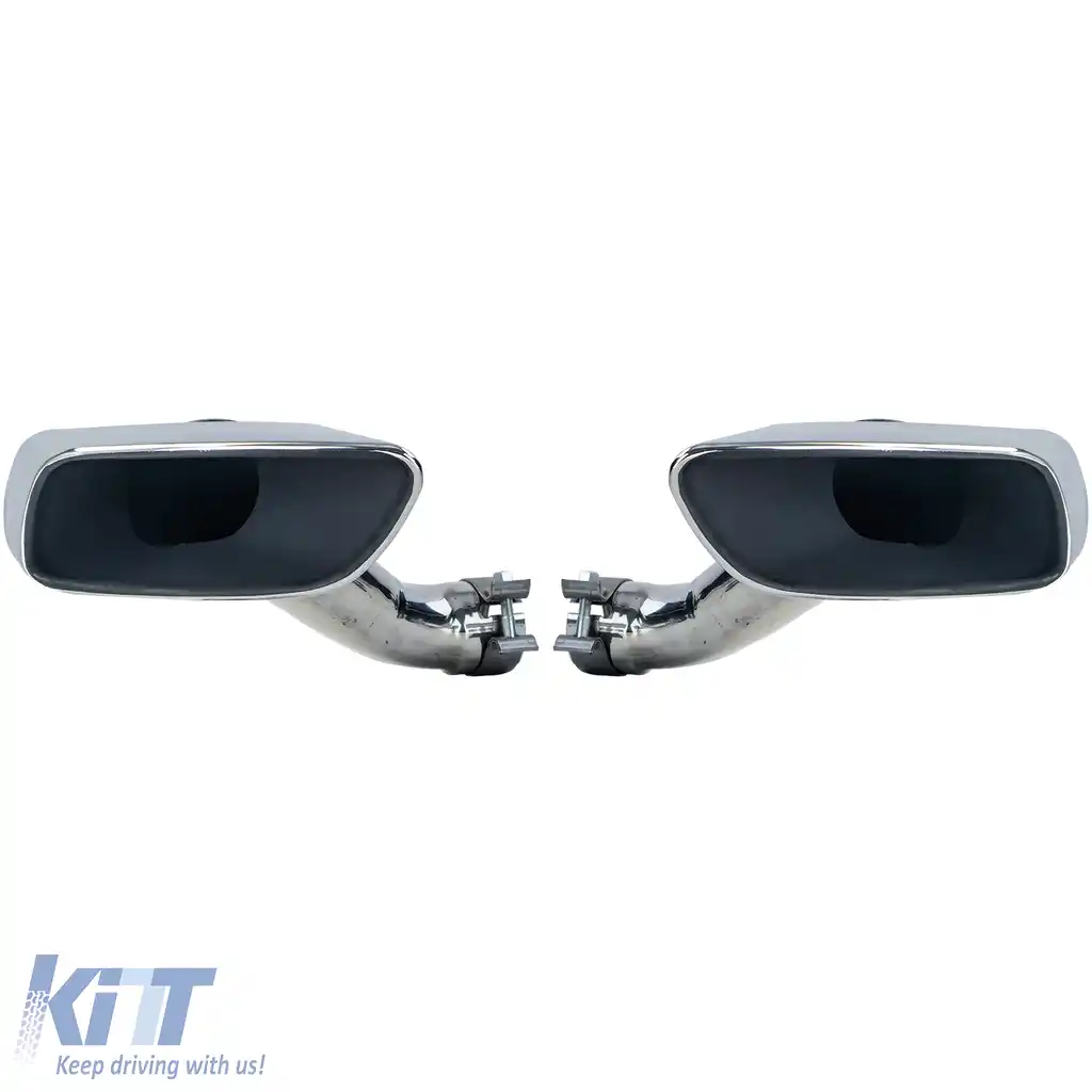 Tăvițe de eșapament pătrate M50 look din oțel inoxidabil, potrivite pentru BMW X6 30d 40d E71 08-14-image-6206969