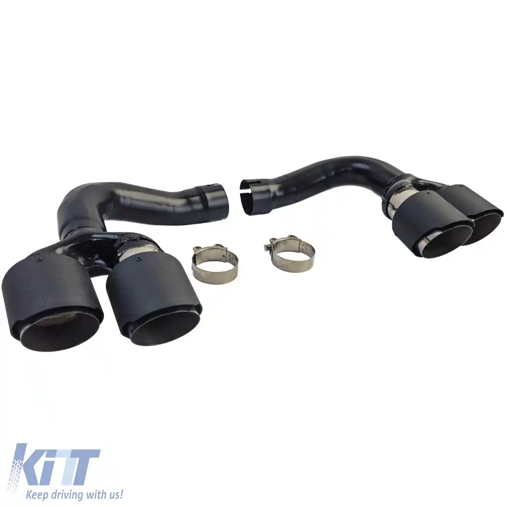 Tăvițe de evacuare cu două ieșiri din carbon, potrivite pentru BMW X6 E71 08-14 Diesel 30d 40d-image-6261473