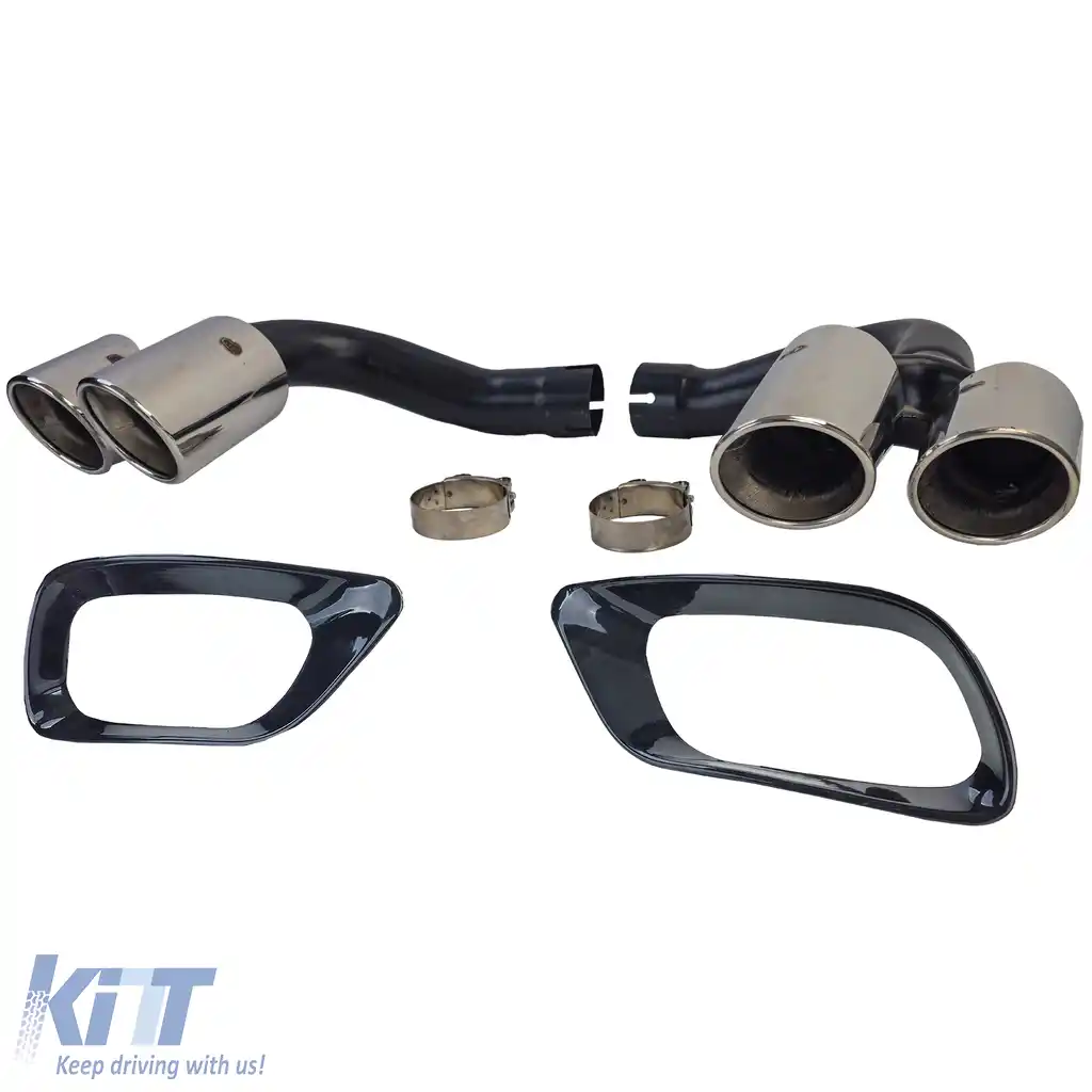 Tăvițe de evacuare cu țeavă dublă cromate, potrivite pentru BMW X6 E71 08-14 Diesel 30d 40d-image-6204511