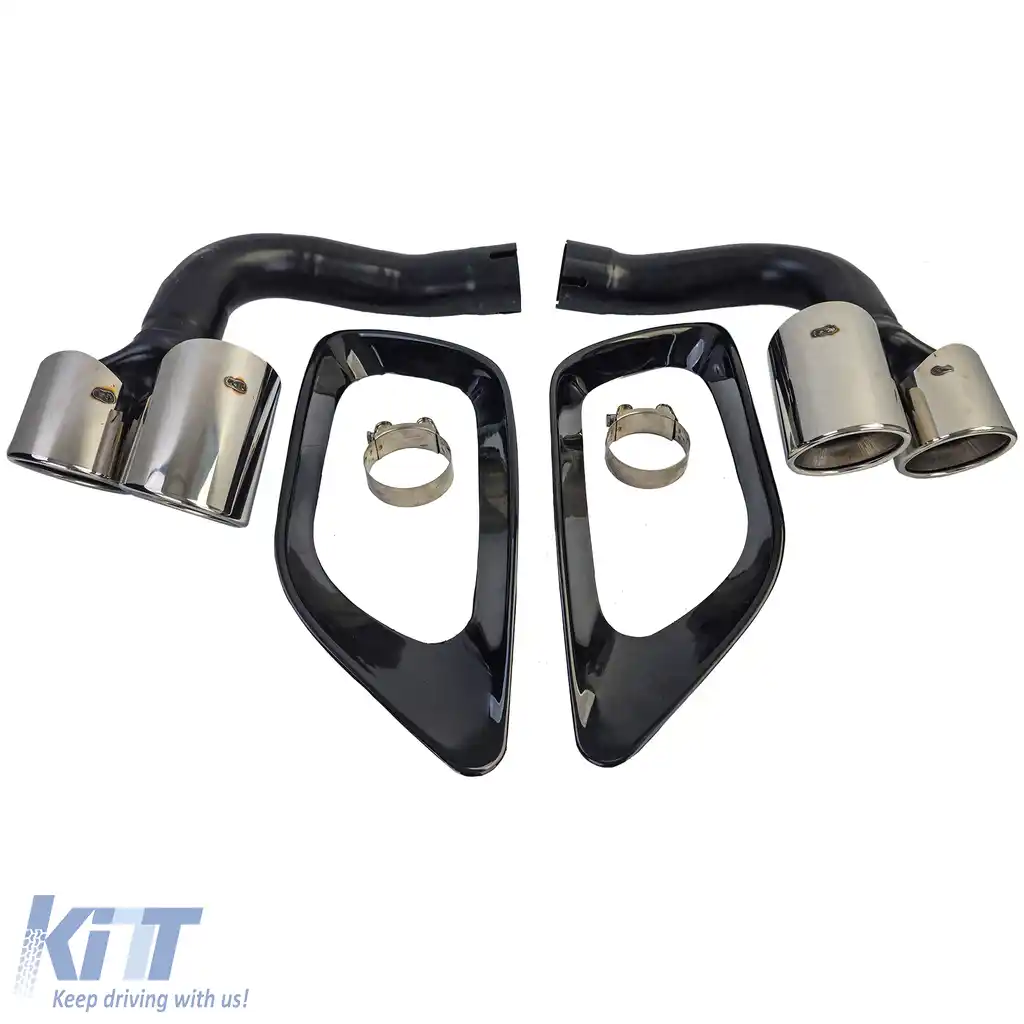 Tăvițe de evacuare cu țeavă dublă cromate, potrivite pentru BMW X6 E71 08-14 Diesel 30d 40d-image-6204512